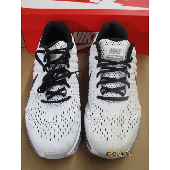 USED Nike Mens  Air Max 2017 White Black -SZ 9 - Picture 3 of 7